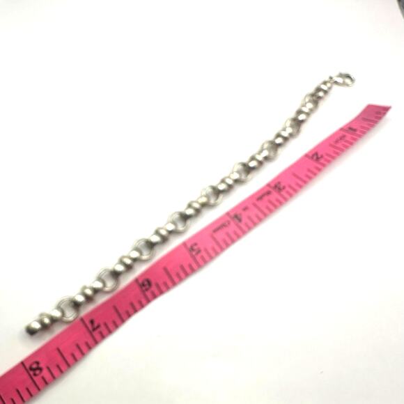 Silver tone Bracelet Boho Bohemian Chain Link Minimalist - Picture 7 of 7